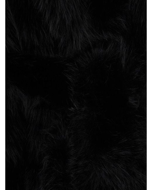 Le Plain Black Long Faux Fur Coat Is A Long Coat
