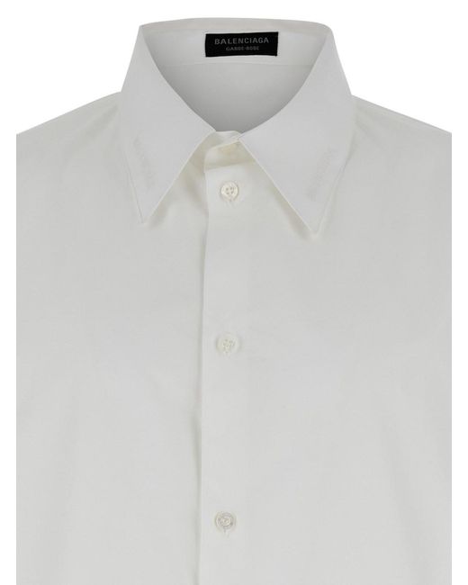 Balenciaga White Shirt With Pointed Collar for men