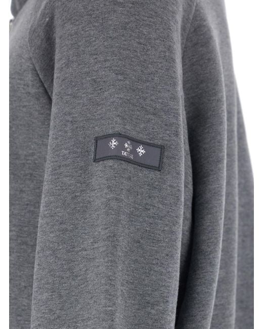 Tatras Gray 'Baccaro' Sweatshirt With Hood And Logo Patch On The Sleev for men