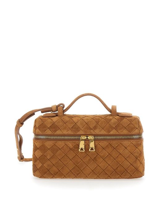 Bottega Veneta Brown Bang Bang Shoulder Bag With Removable Strap And I