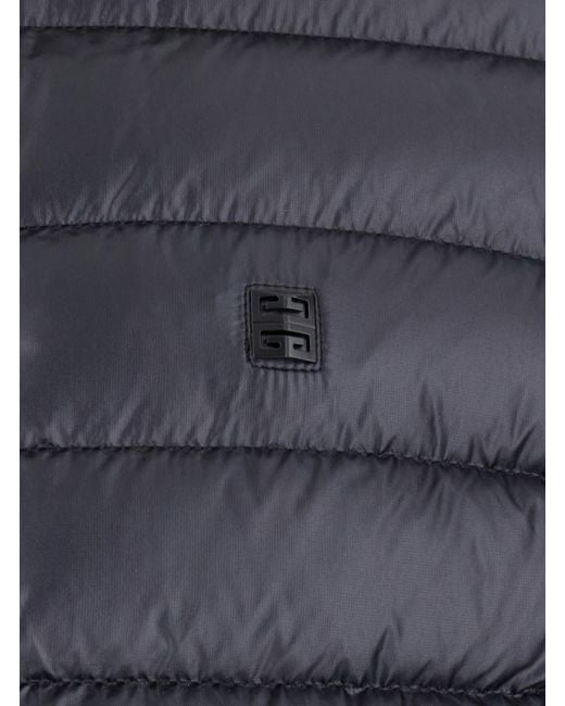 Piumino A Collo Alto Con Dettaglio Logo di Givenchy in Gray da Uomo