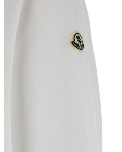 Moncler Genius Gray Hoodie With Logo Lettering On The Front And Logo Print On The Rear for men