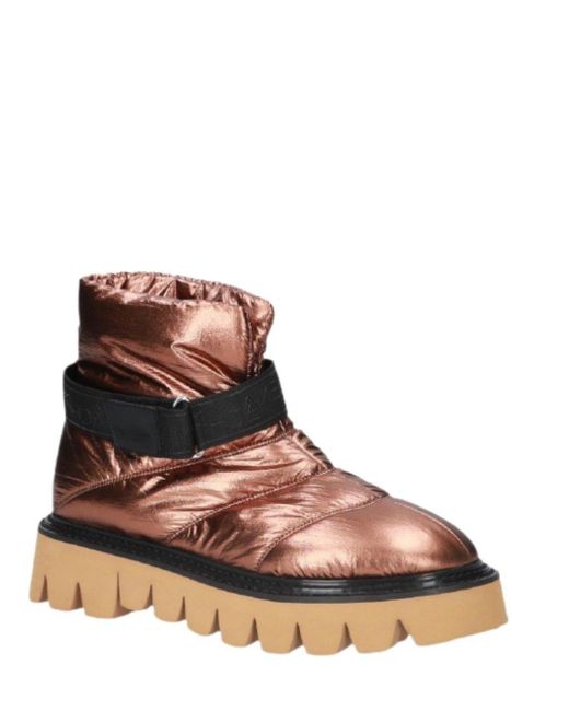 Elena Iachi Space Puffer Nylon Boots in Brown | Lyst