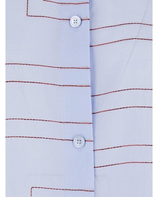 Totême Blue Shirt Dress Long Summer