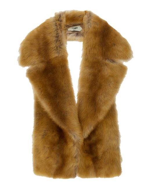 Fendi Natural Scarf Shearling Toscano Dorsat