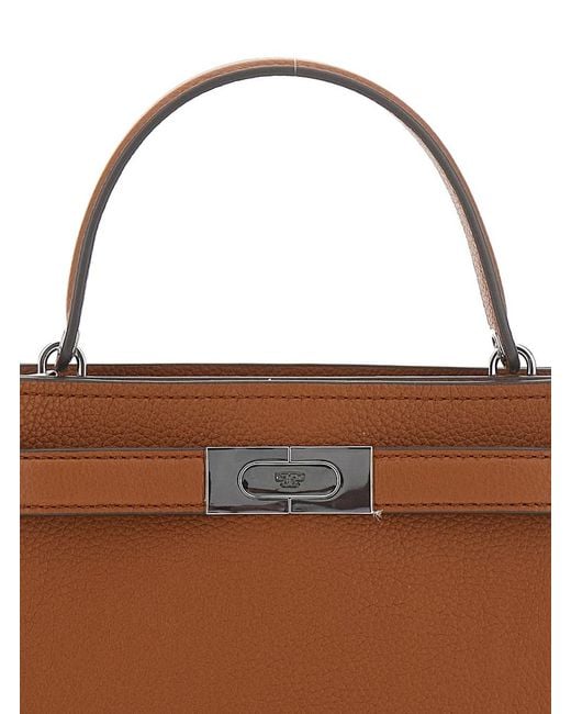 Borsa A Tracolla 'Petite Lee Radziwill' Con Chiusura Con Fi di Tory Burch in Brown