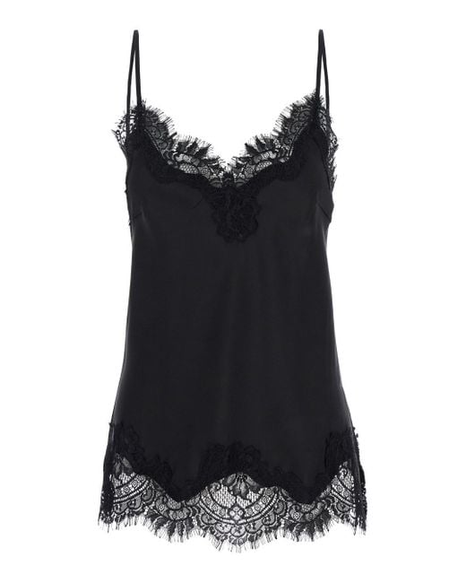Gold Hawk Black Hawk 'Coco' Camie Top With Tonal Lace Trim