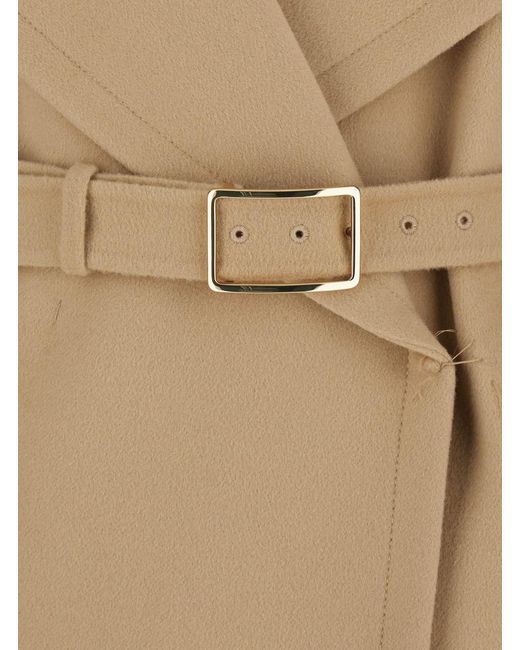 Sportmax Natural Short Wool Coat