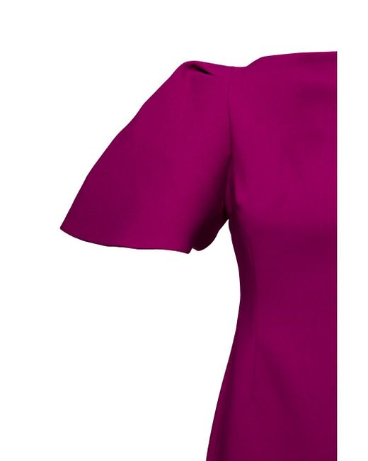 Solace London Purple Fuchsia 'The Lora' Midi Dress