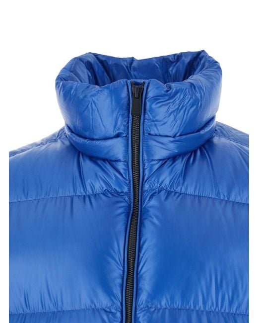 Tatras Blue 'Belbo' Down Jacket With Fixed Hood And Logo Patch On The for men