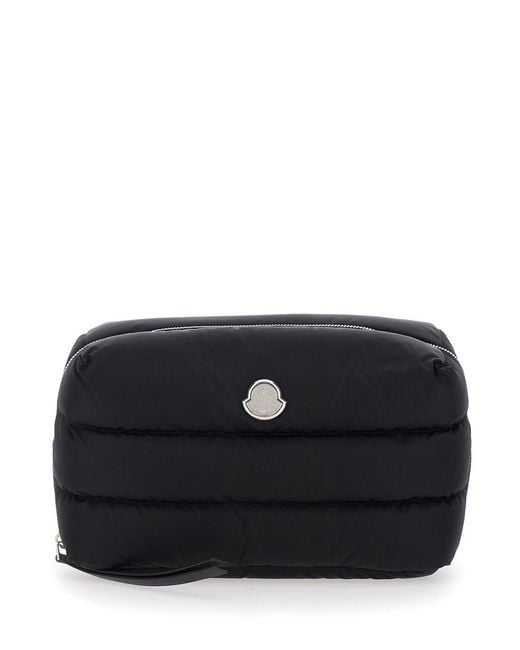 Moncler Black 'Caradoc' Clutch With Logo Patch On The Front