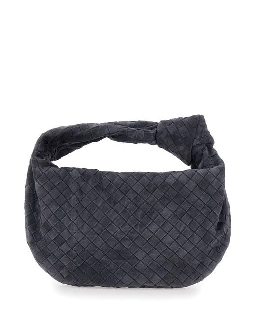 Bottega Veneta Blue 'Jodie' Shoulder Bag With Intreccio Motif
