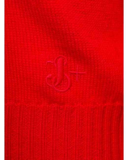 Sweater Cn Ls di Jil Sander in Red da Uomo