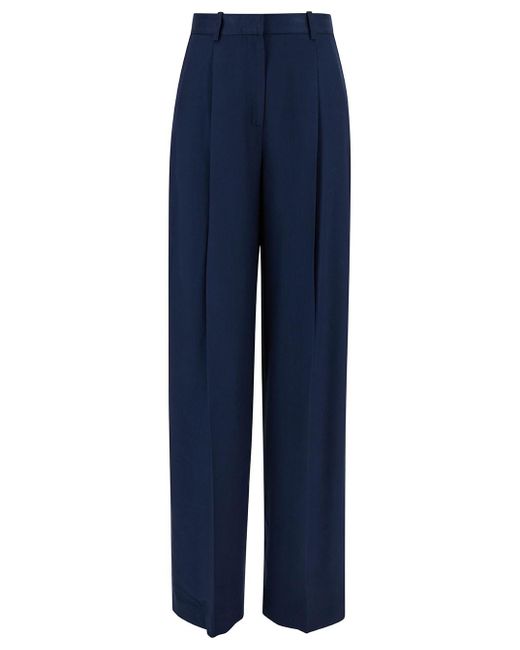 Theory Blue Pants With Pinces Detail