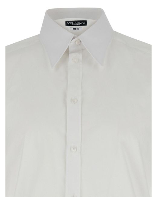 Dolce & Gabbana White Pointed Collar Shirt for men