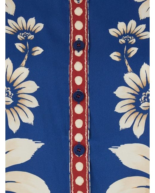 Farm Rio Blue Shirt Luna Viscose