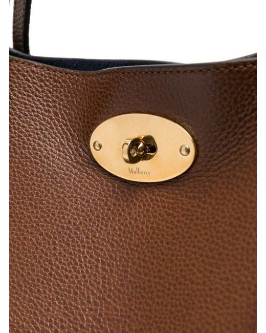 Mulberry Brown 'bayswater' Hand Bag With Flap Detail In Leather Woman