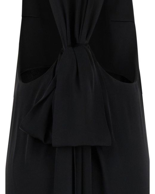 Saint Laurent Black Back-Tie Dress