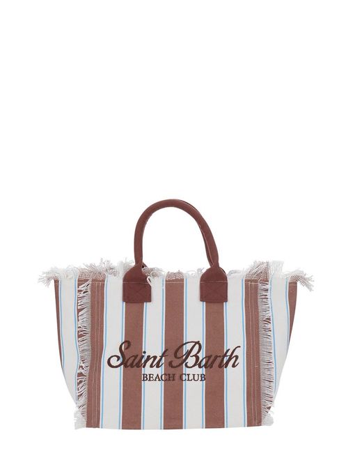 Mc2 Saint Barth Brown Handbag Vanity Cotton