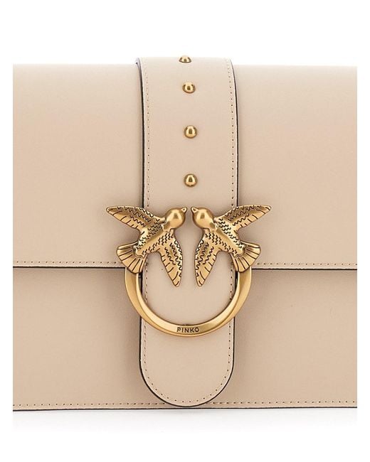 Pinko Natural Shoulder Bag Love One Classic Leather