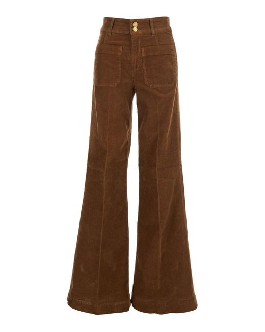 Seafarer Brown 'Jane' Jeans With Front Patch Pockets