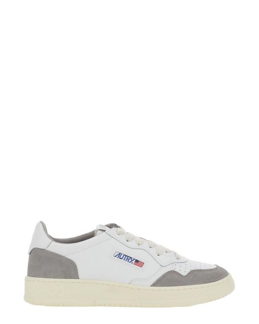 Autry White 'Medalist' Sneaker Low Top With Logo Patch On The Tongue An for men