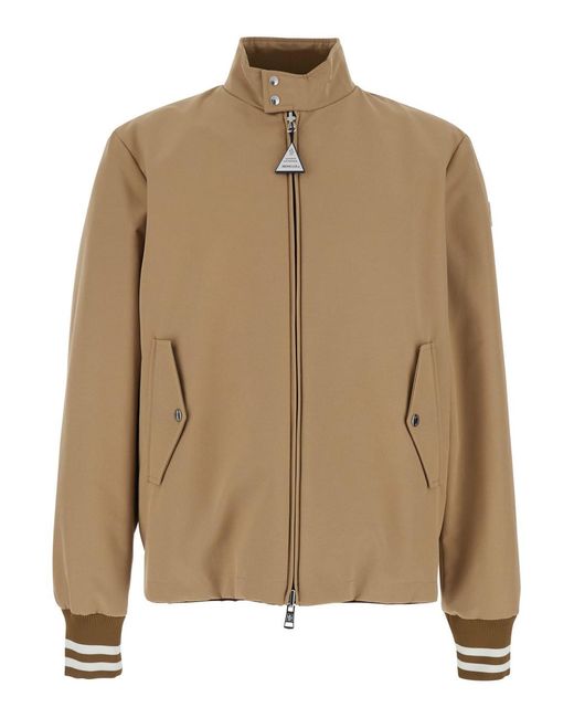 Moncler Natural 'Prieure' Reversible Down Jacket With Logo Patch On The Sleeve for men