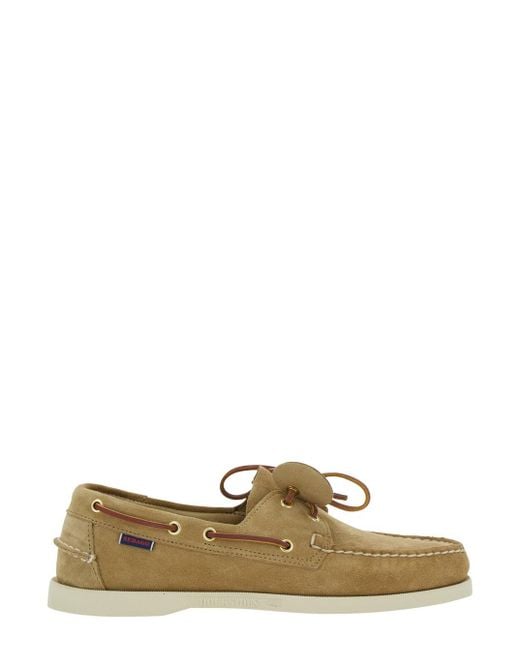 Sebago Natural 'Portland Artisan' Loafers With Decorative Laces On The S for men