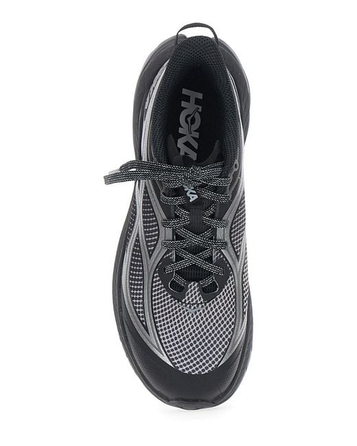 Hoka One One White 'Mach Remastered Aura' Low Top Sneakers With Camouflage Gra