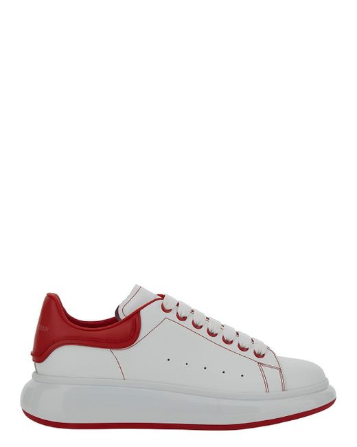 Alexander McQueen White Low Top Sneakers With Oversized Platform for men