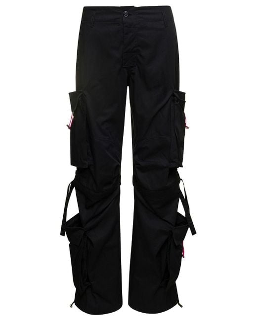 DARKPARK 'lily' Multipockets Cargo Pants With Drawstring In Cotton ...