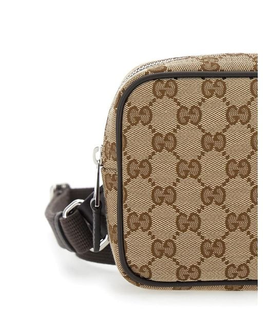 Borsa A Tracolla Con Motivo Gg All-Over E Tracolla Removibile In di Gucci in Brown da Uomo