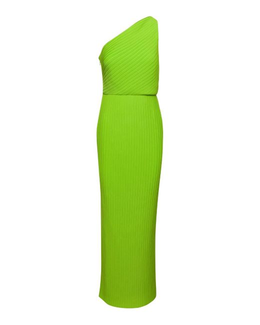 Solace London Green One Shoulder Maxi Dress