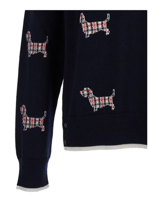 Thom Browne Blue Round-Neck Knitwear for men
