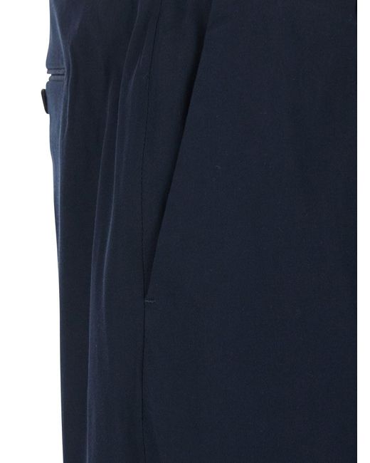 PT Torino Blue Pants With Belt Loops And Two Welt Pockets On The Back for men