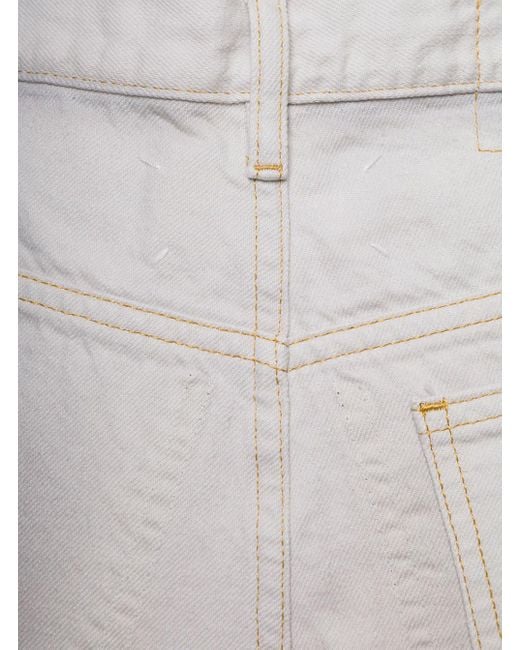 Maison Margiela Gray 5-Pocket Style Straight Jeans With Contrasting Stitching