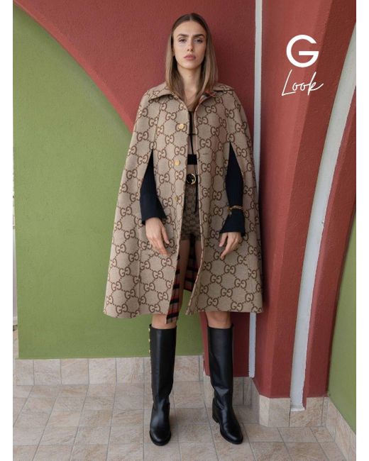 Gucci Red Jumbo Double-face Brown Coat
