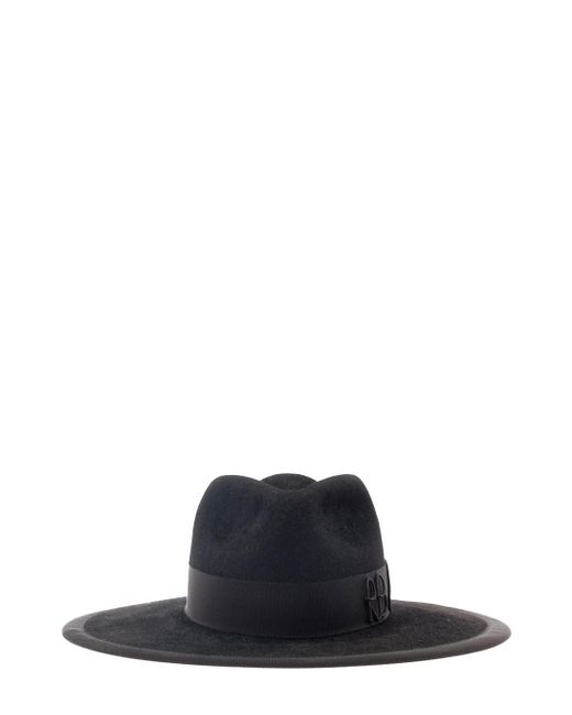 Ruslan Baginskiy White Fedora Hat With Rb Embroidery