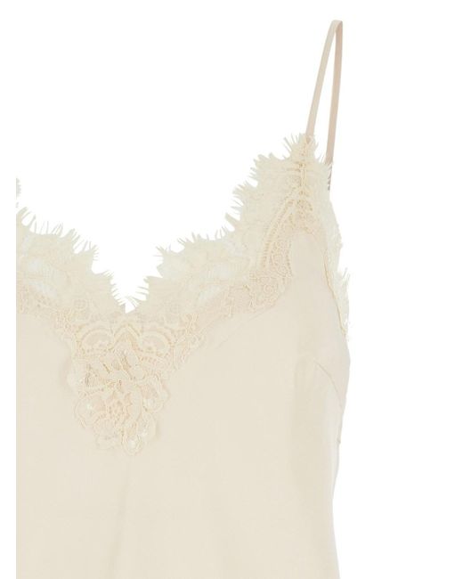 Gold Hawk White Hawk 'Coco' Camie Top With Tonal Lace Trim