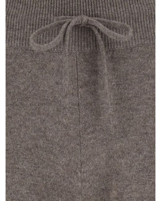 Lisa Yang Gray Sofi Trousers With Pockets And 100% Cashmere