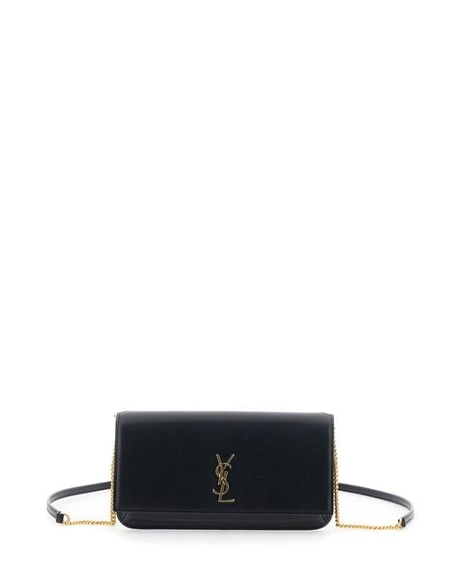 Saint Laurent White Crossbody Bag With Cassandre On The Front And Chai
