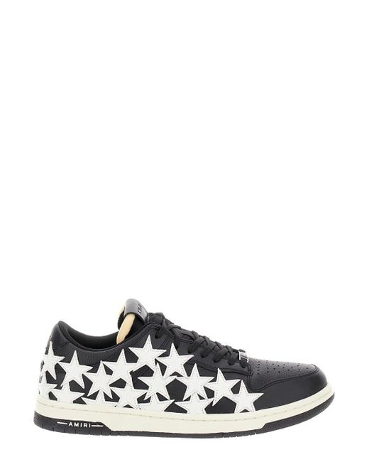 Amiri White 'Stars Court' And Low Top Sneakers With Star Patches for men