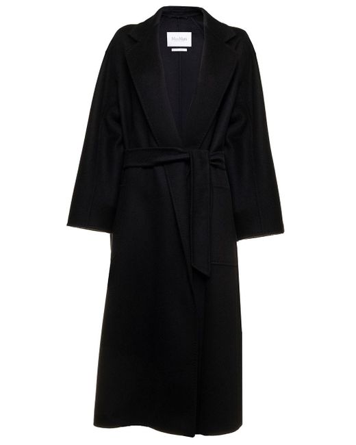 Max Mara Maxmara Woman's Ludmill Cashmere Coat With Belt in Black | Lyst