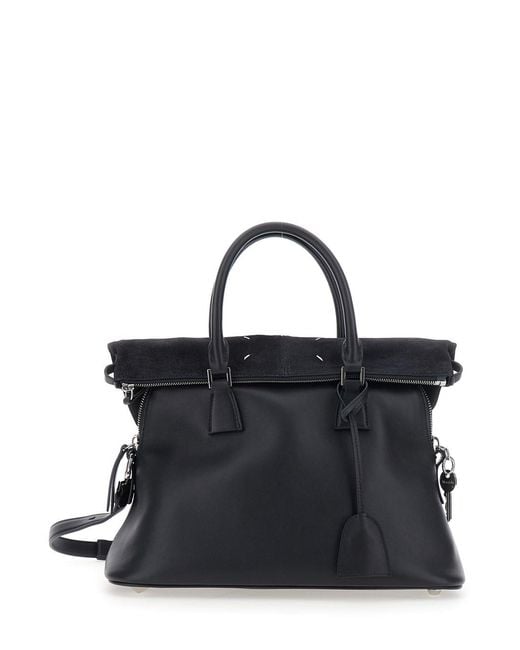 Maison Margiela Black Crossbody Bag With Calf Details, Color And Unise