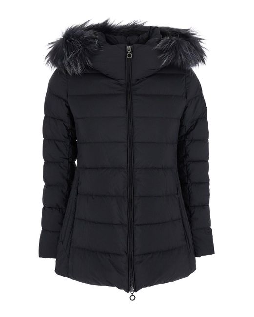 Tatras Black Down Jacket With Fur Hood