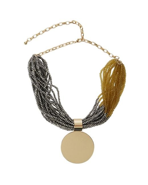 Antonelli Metallic 'Damian' Color Necklace With Intertwined Beads And