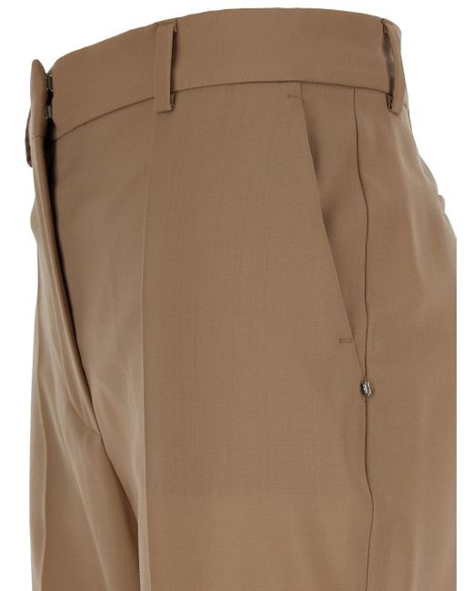 Sportmax Natural Flared Pants With Concealed Closure