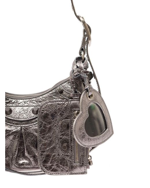 Balenciaga Gray 'Cagole' Chain Bag