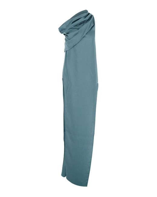 Abito Lungo 'Athena Arrowhead' Con Deisgn Monospalla E Spac di Rick Owens in Blue