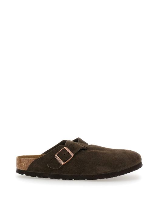 Mule Slip-On 'Boston' Con Fibbia di Birkenstock in Brown